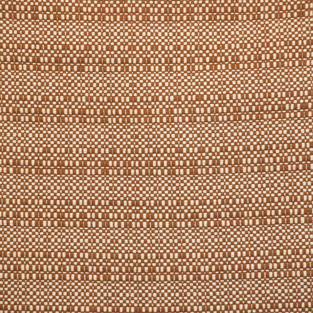 Brown & White Striped Cotton Pillow w/ Fringe