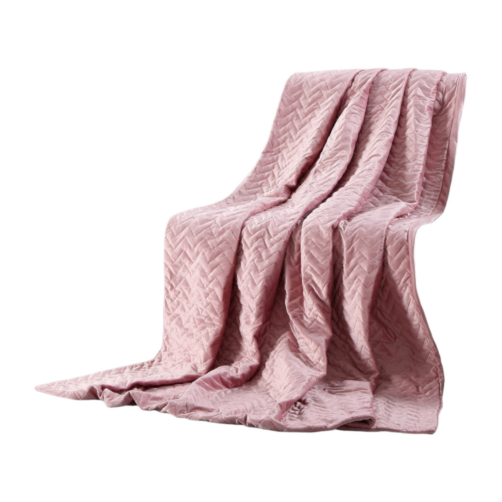 Blush Quilted Weighted Twin Blanket