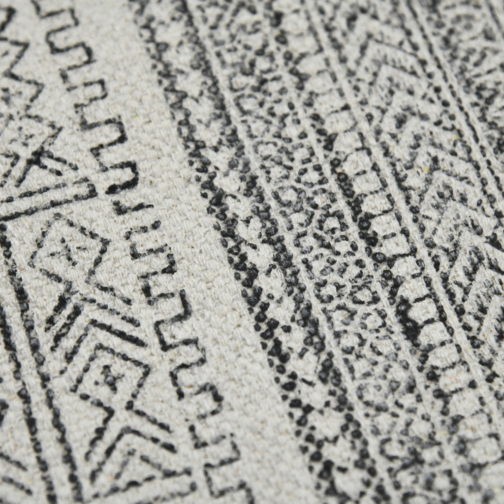 8 X 12 Charcoal Geometric Flatweave Handmade Distressed Rug