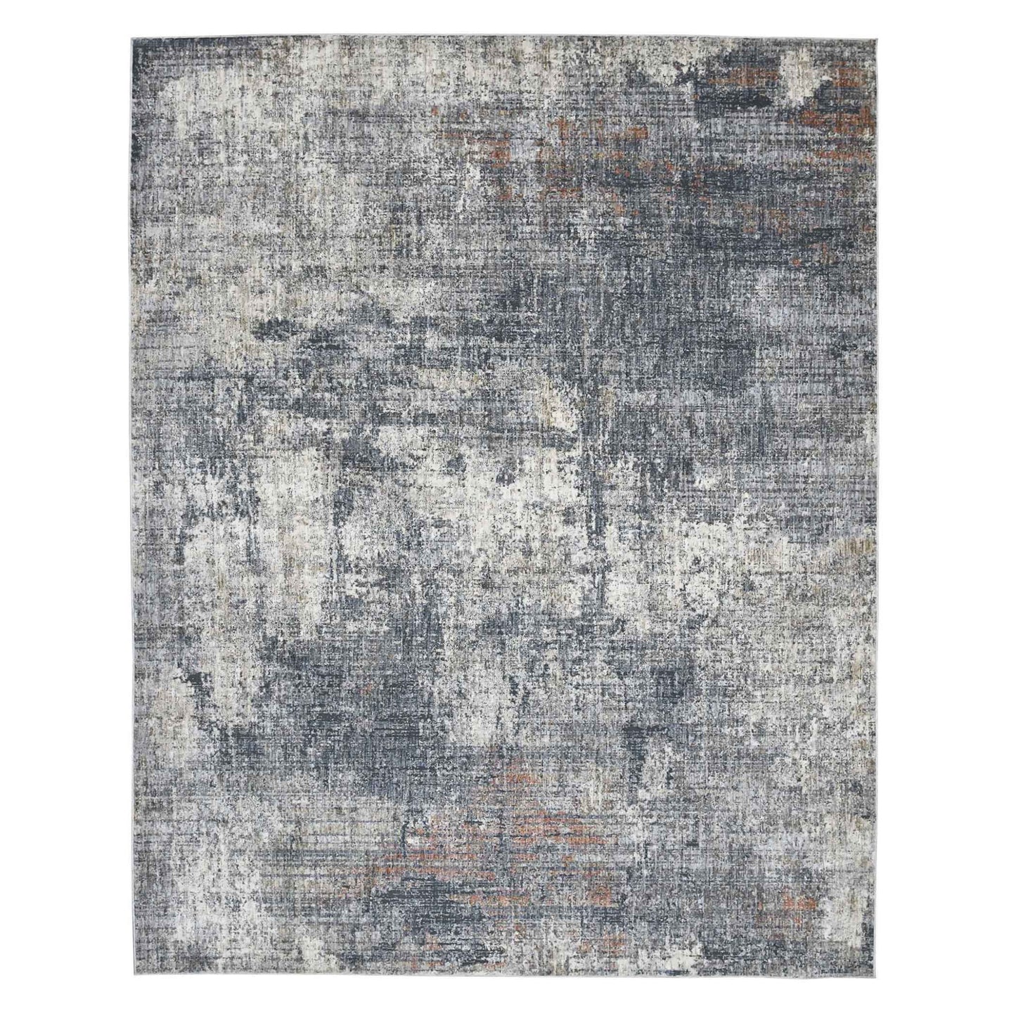 8 x 10 Gray & Ivory Power Loom Rug