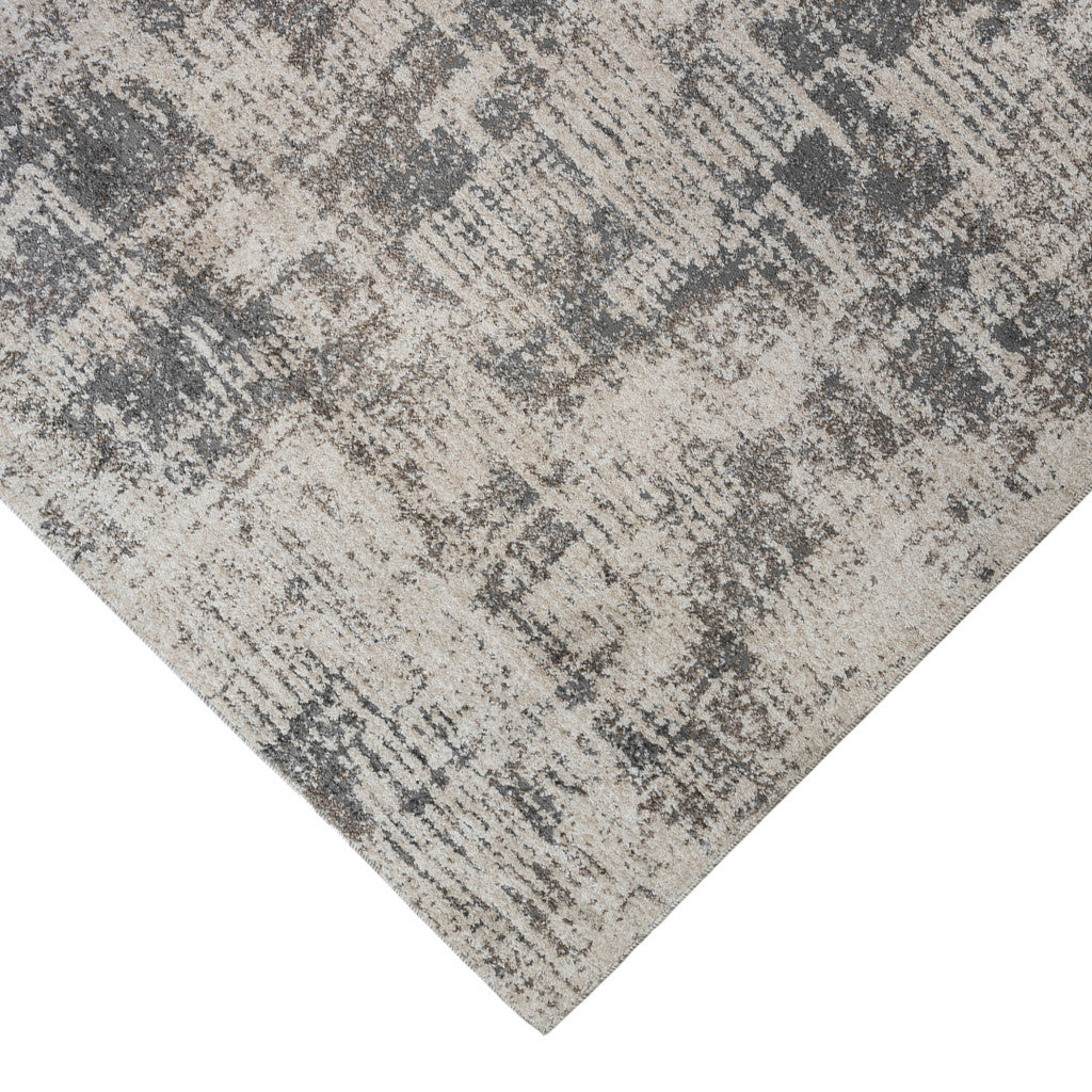 8 x 10 Gray & Beige Power Loom Rug