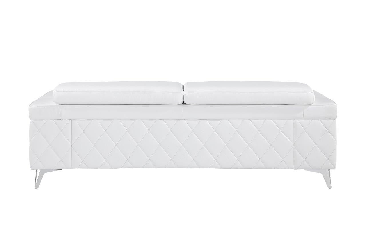 White Italian Leather Sofa