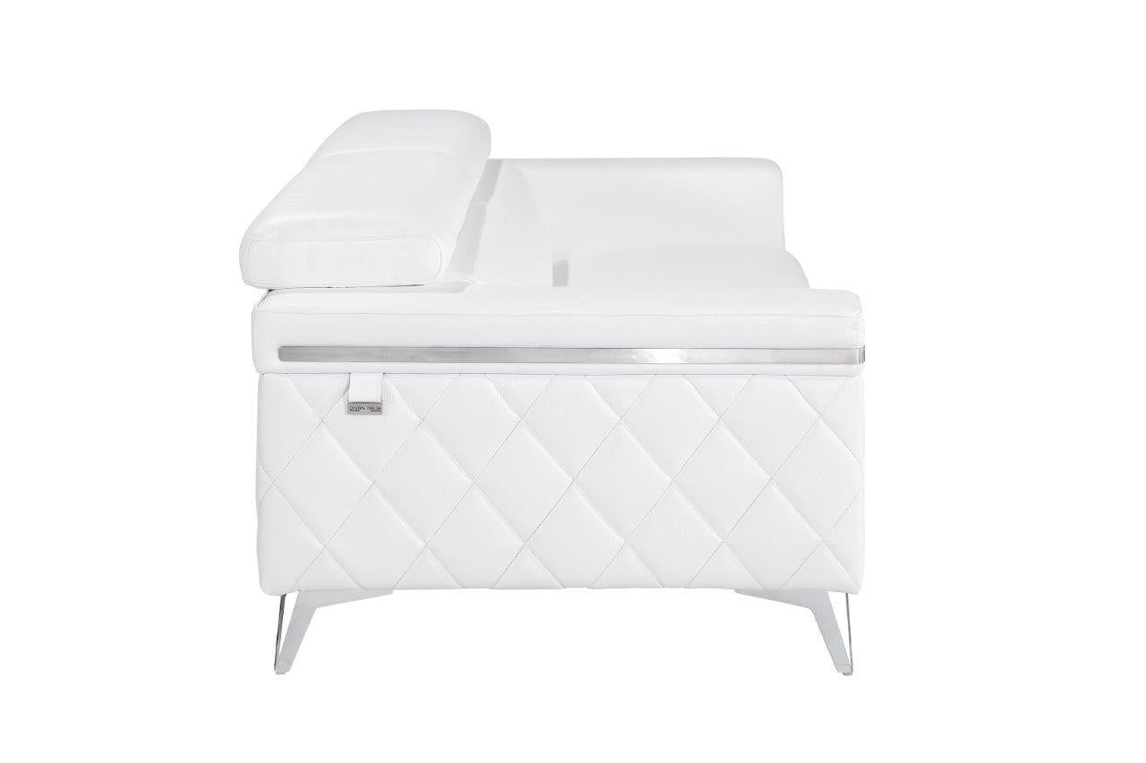 White Italian Leather Sofa