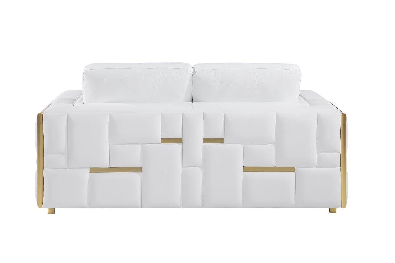 White Italian Leather Sofa