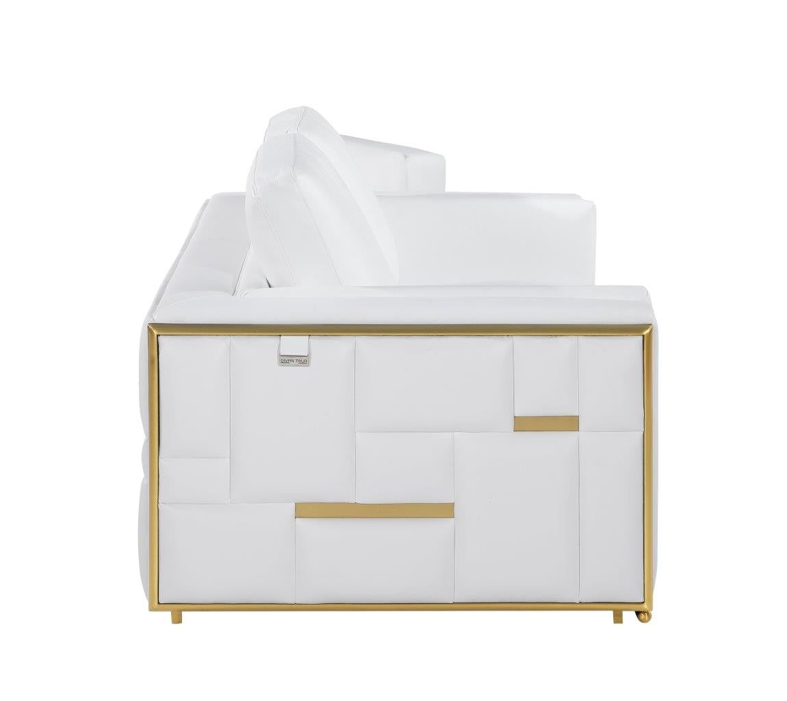 White Italian Leather Sofa