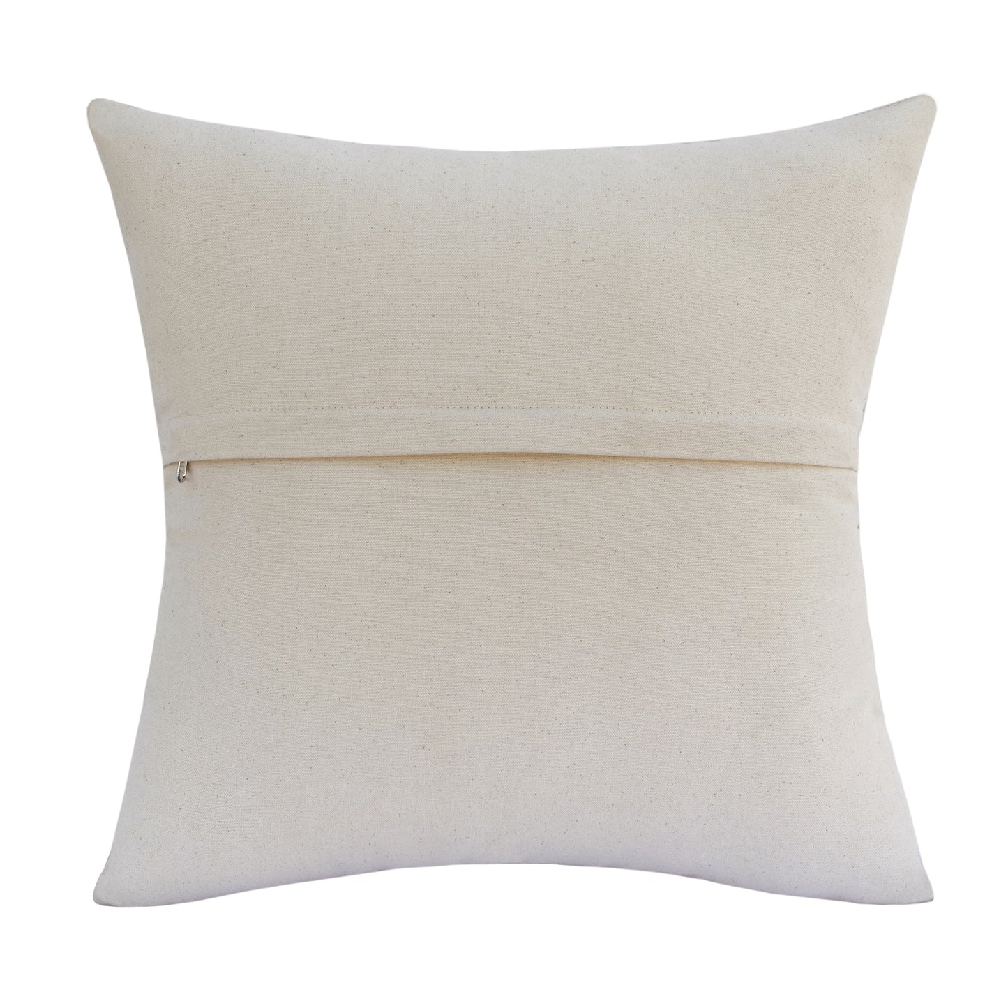 Beige & Ivory Striped Faux Leather Pillow