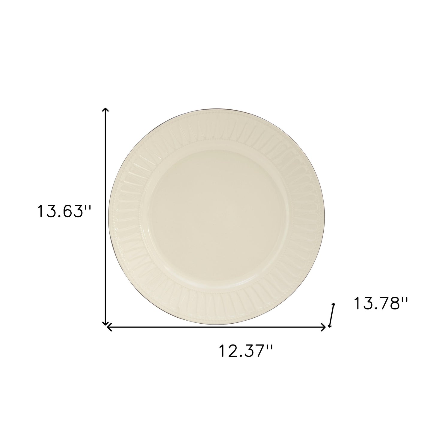 Ivory 16-Piece Ceramic Set of 4 Dinnerware Set