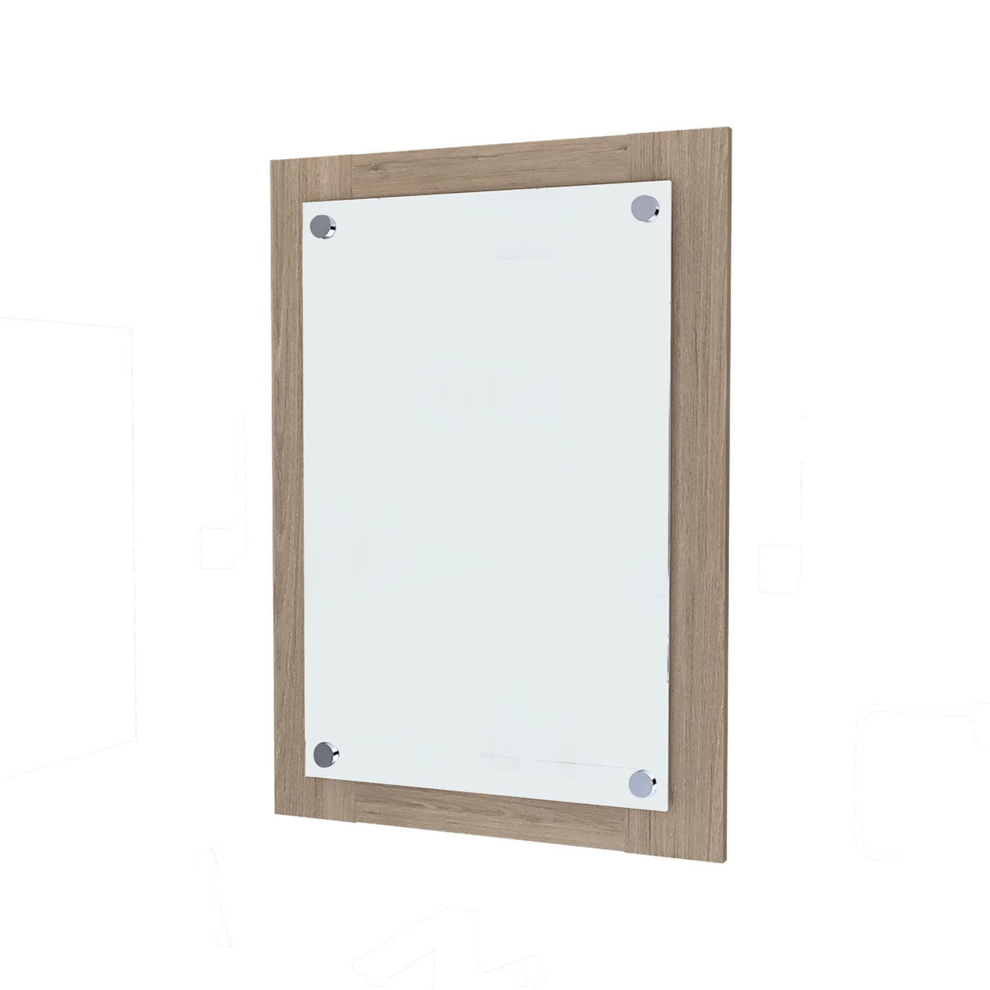 Brown Wood Framed Accent Mirror