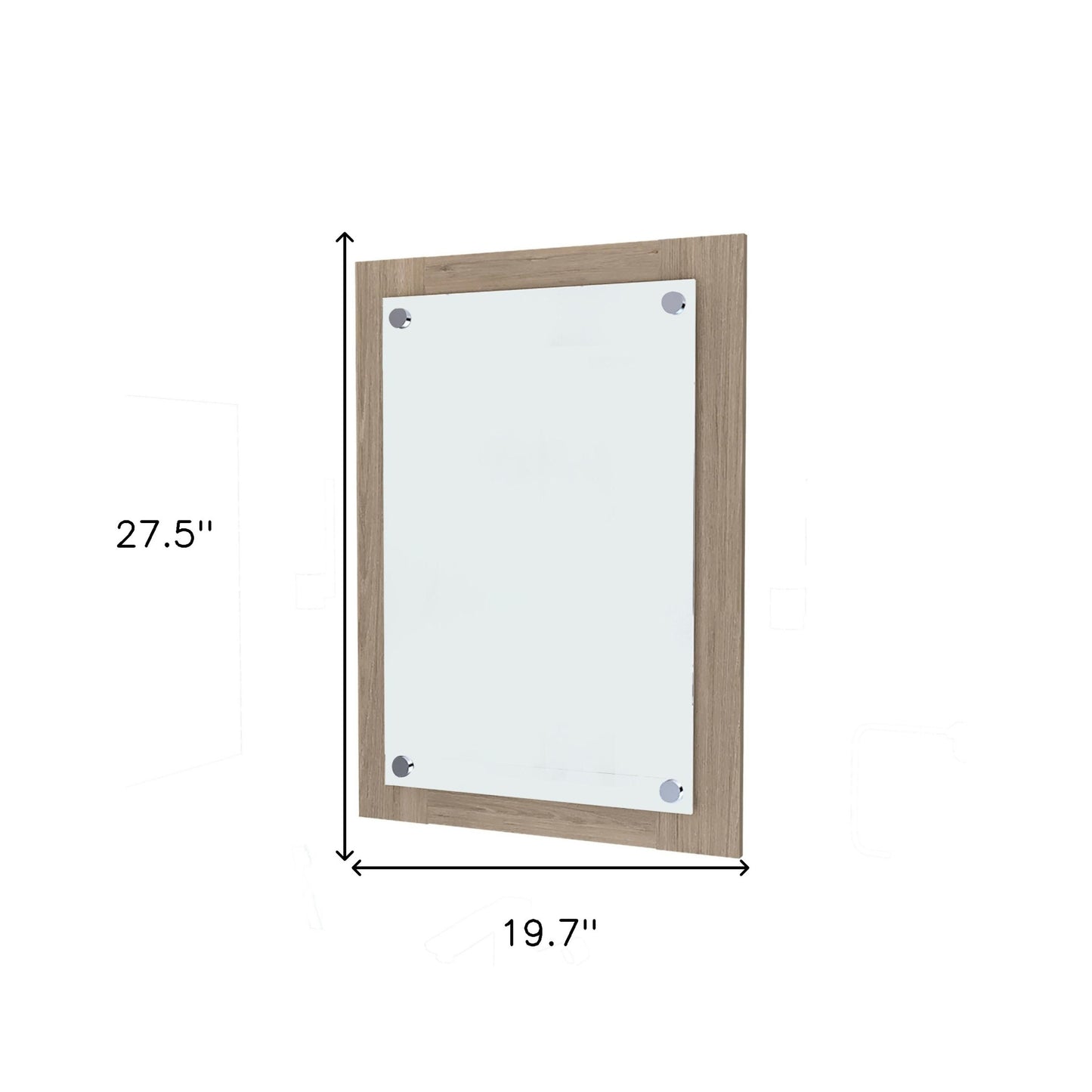 Brown Wood Framed Accent Mirror
