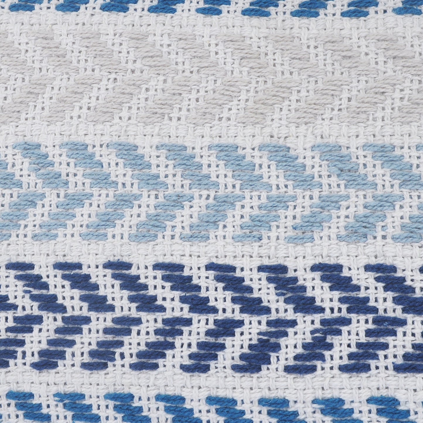 Blue Beach Chevron Cotton Pillow