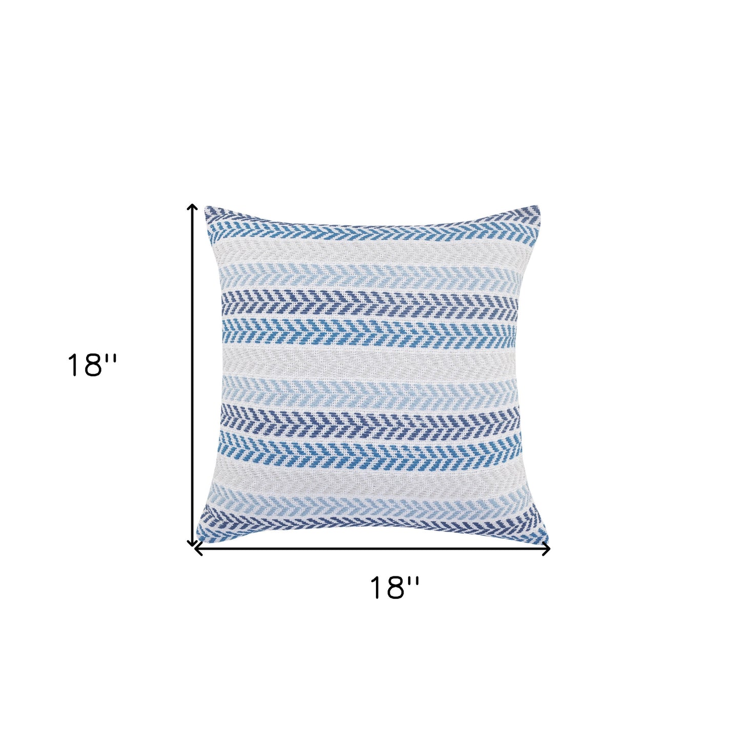 Blue Beach Chevron Cotton Pillow