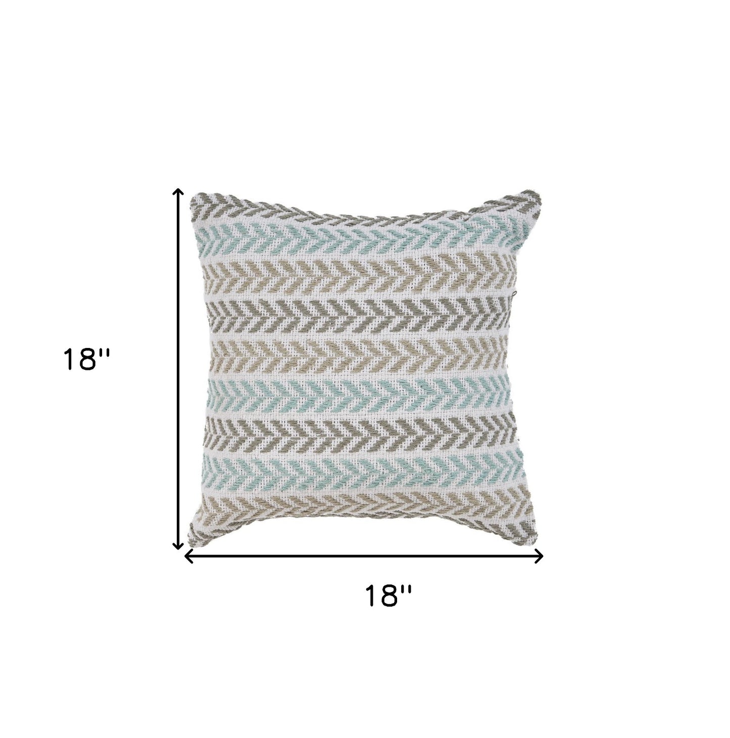 Blue Beach Chevron Cotton Pillow