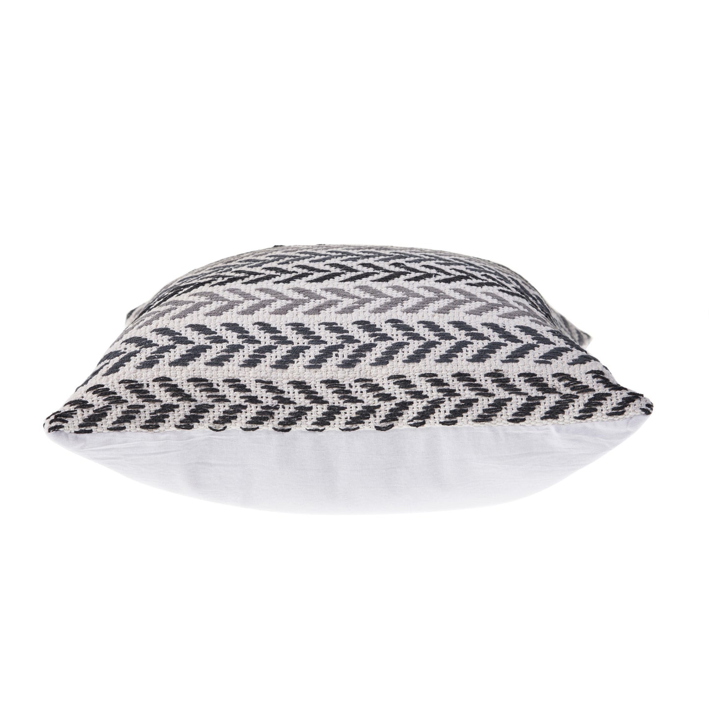Black Beach Chevron Cotton Pillow