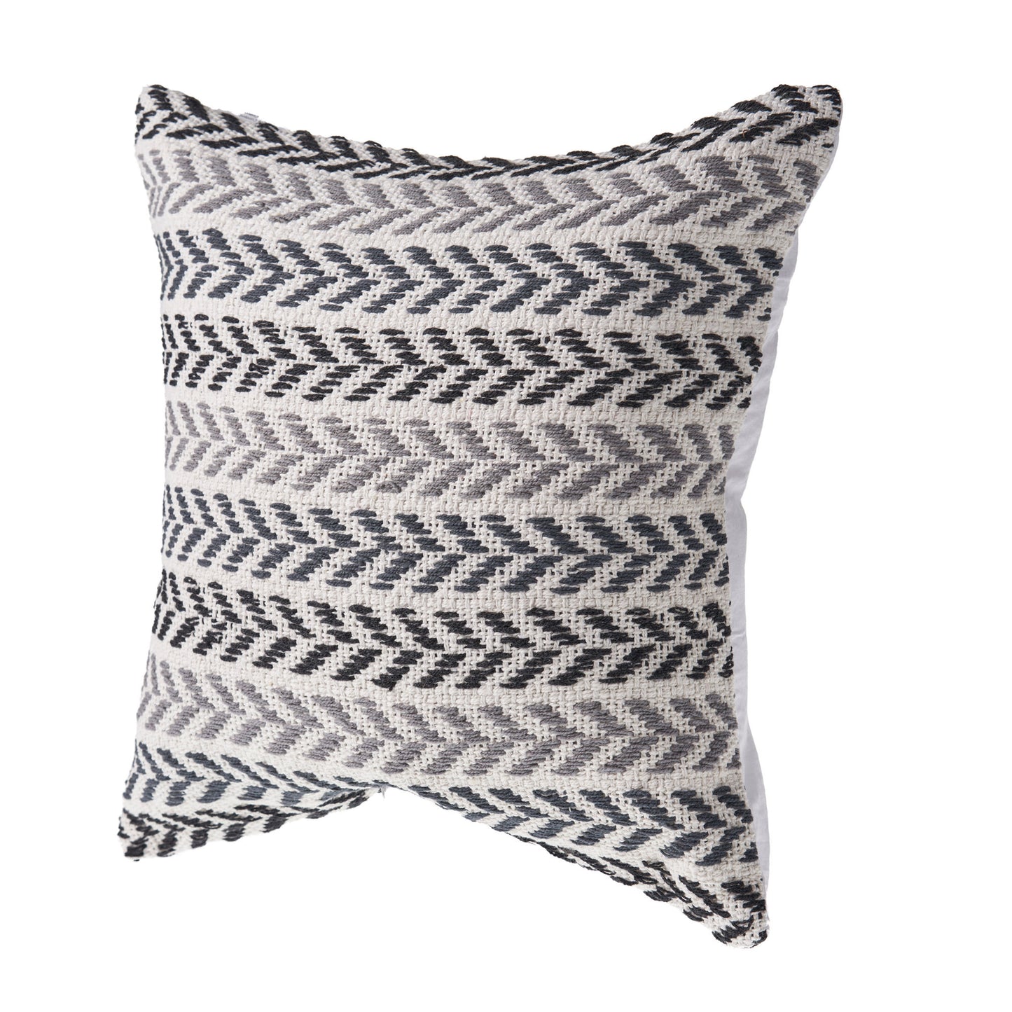 Black Beach Chevron Cotton Pillow