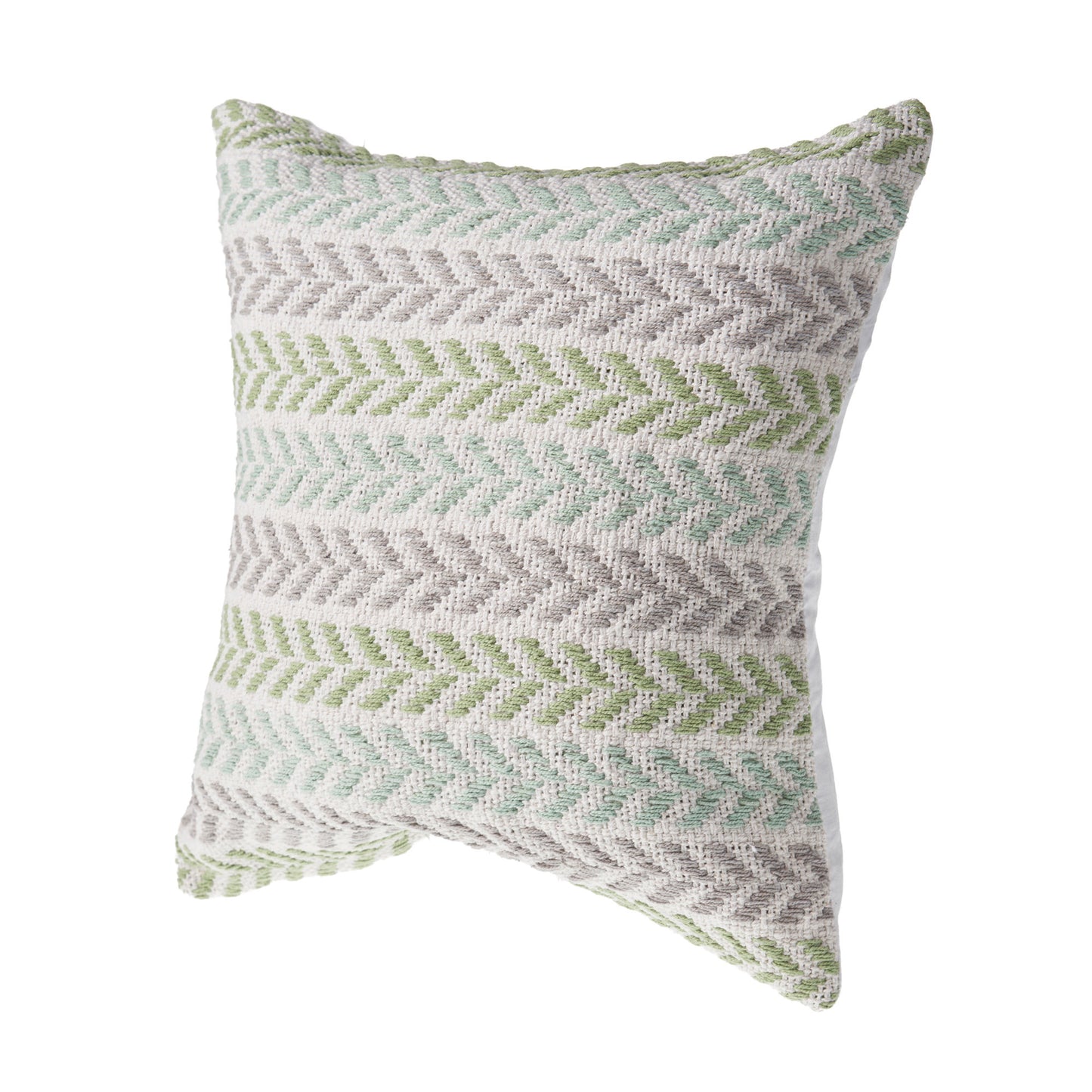Green Beach Chevron Cotton Pillow