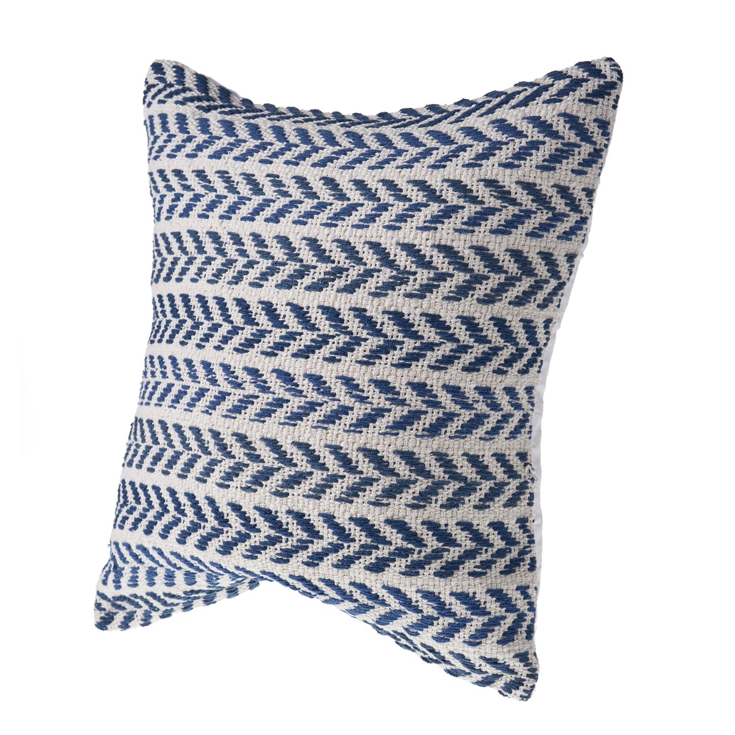 Blue Beach Chevron Cotton Pillow