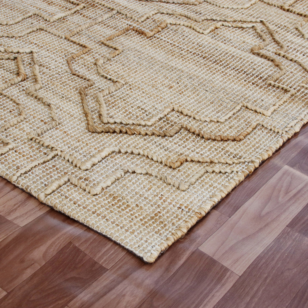 8 x 10 Brown Trellis Hand Woven Rug