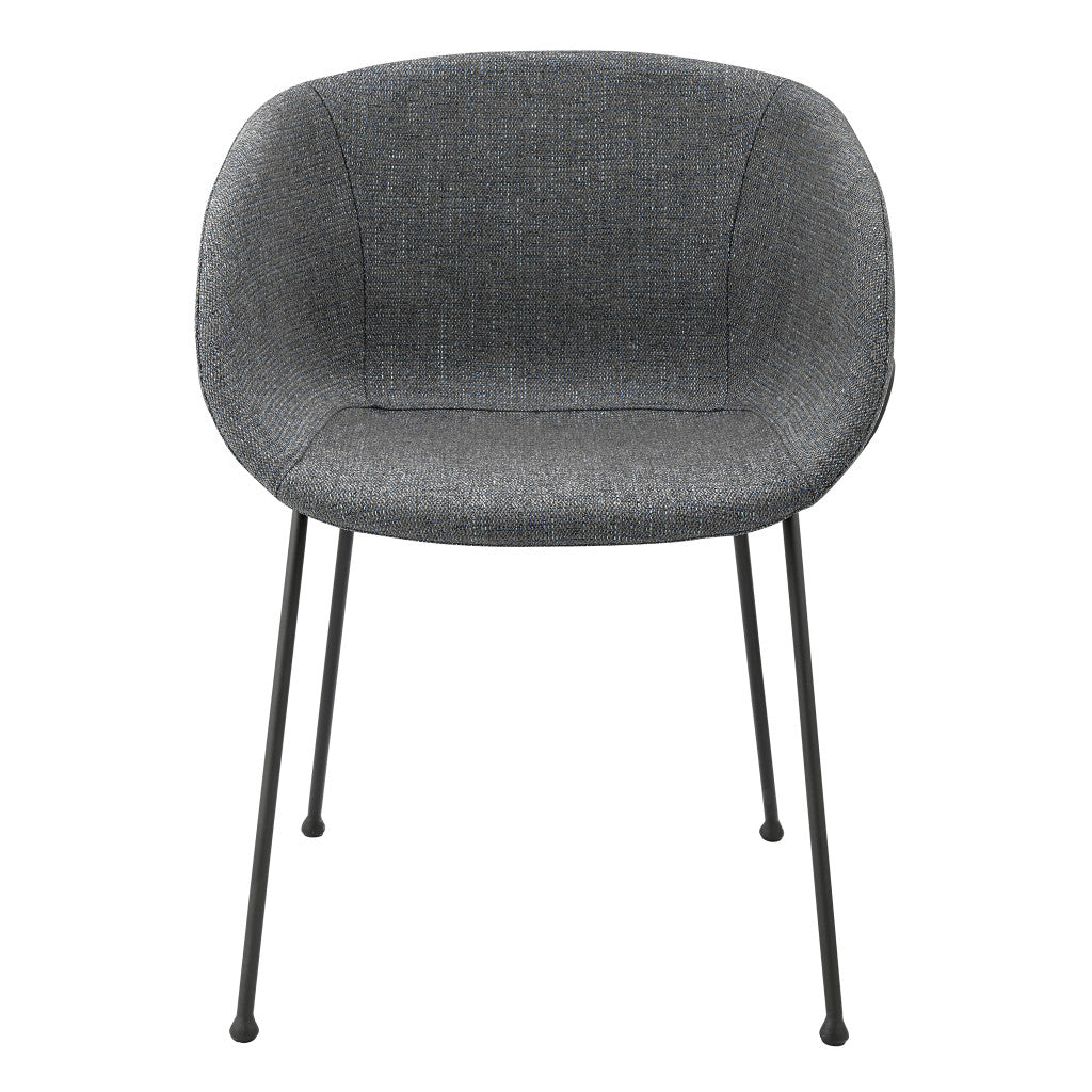 Gray & Black Fabric Dining Chairs - Set of 2