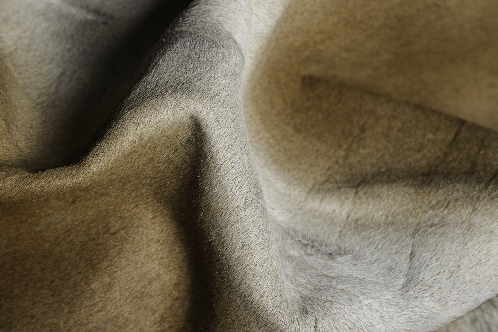 5 x 7 Tan Genuine Cowhide Hand Knotted Rug