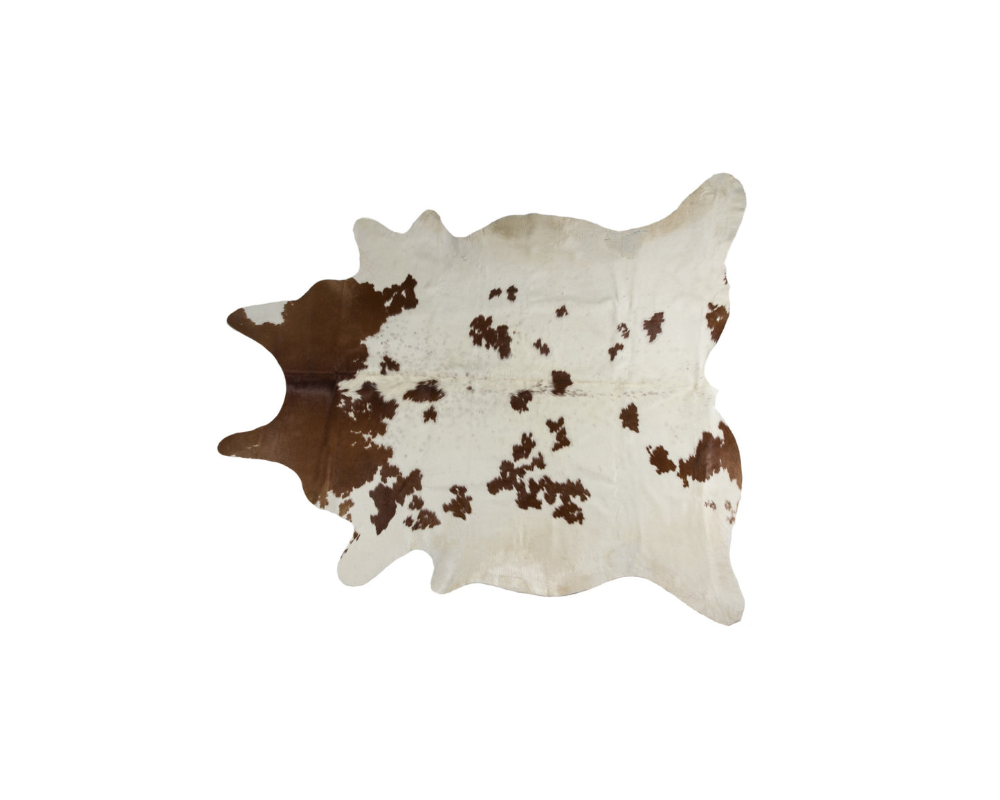 5 x 7 Brown & White Cowhide Hand Knotted Rug