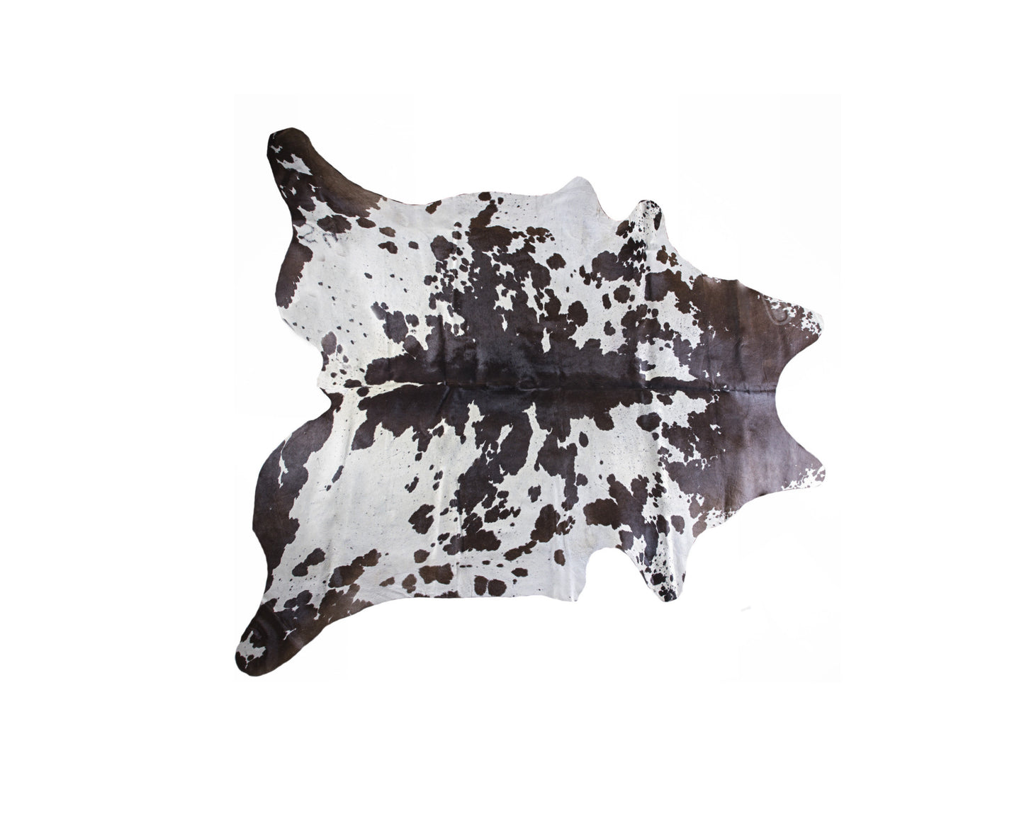 5 x 7 Brown & White Cowhide Hand Knotted Rug