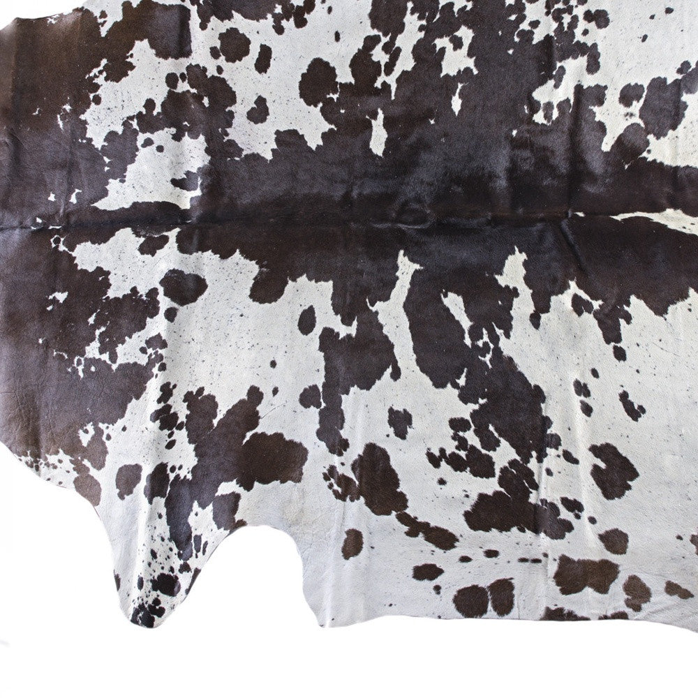 5 x 7 Brown & White Cowhide Hand Knotted Rug