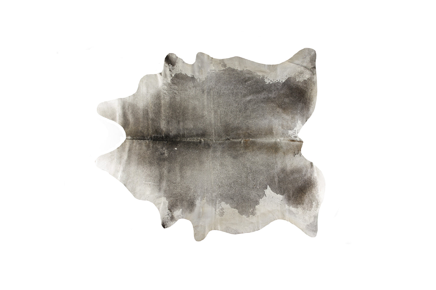5 x 7 Gray & White Cowhide Hand Knotted Rug
