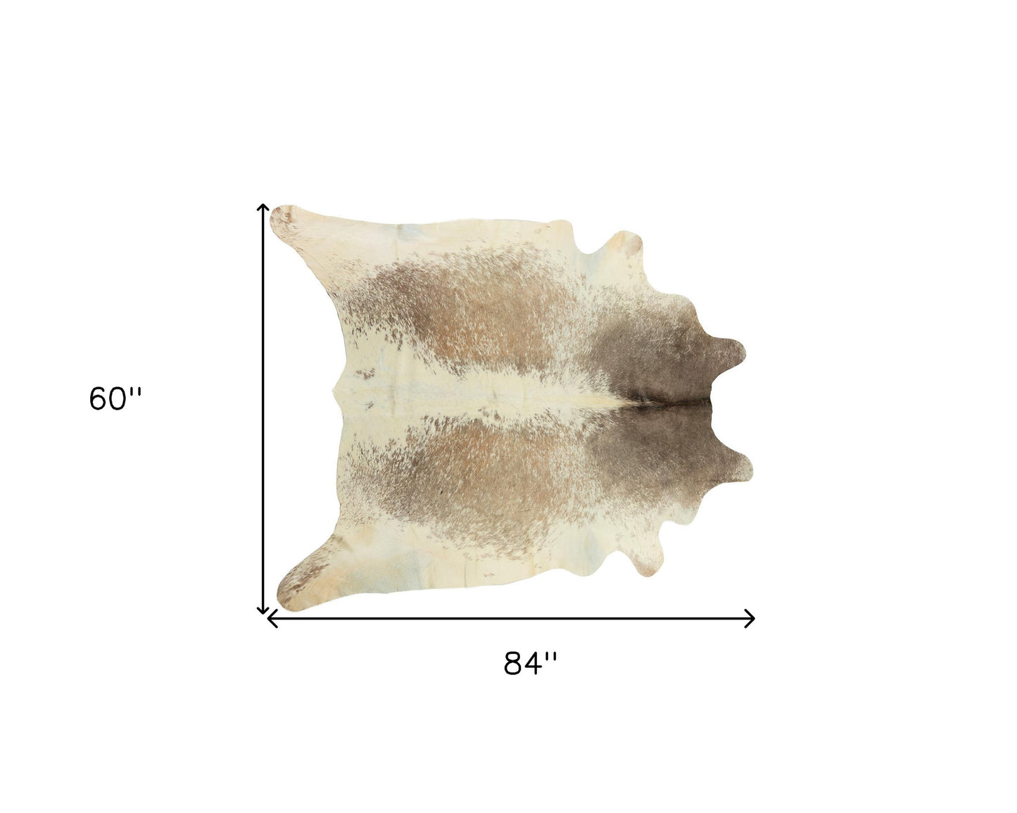 5 x 7 Brown & White Cowhide Hand Knotted Rug