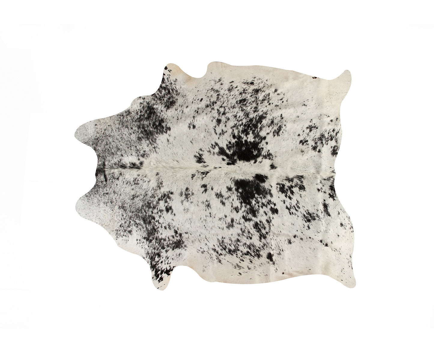 5 x 7 Black & White Cowhide Hand Knotted Rug