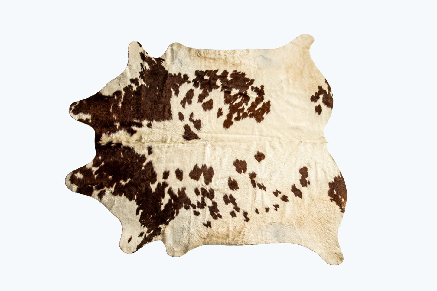 5 x 7 Brown & White Cowhide Hand Knotted Rug