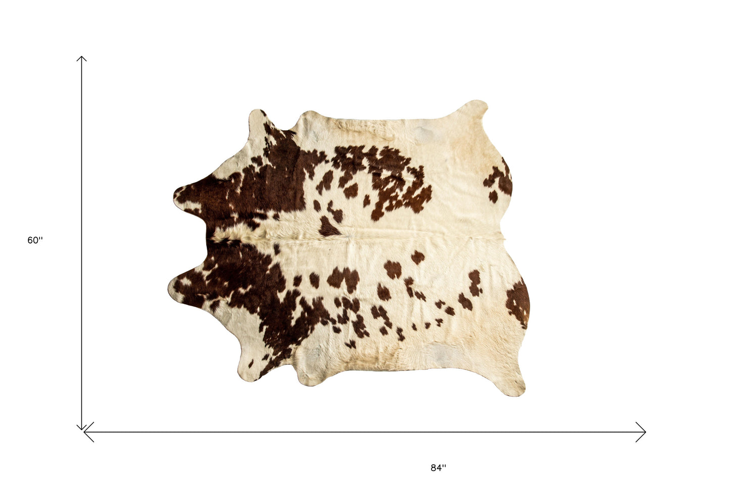5 x 7 Brown & White Cowhide Hand Knotted Rug