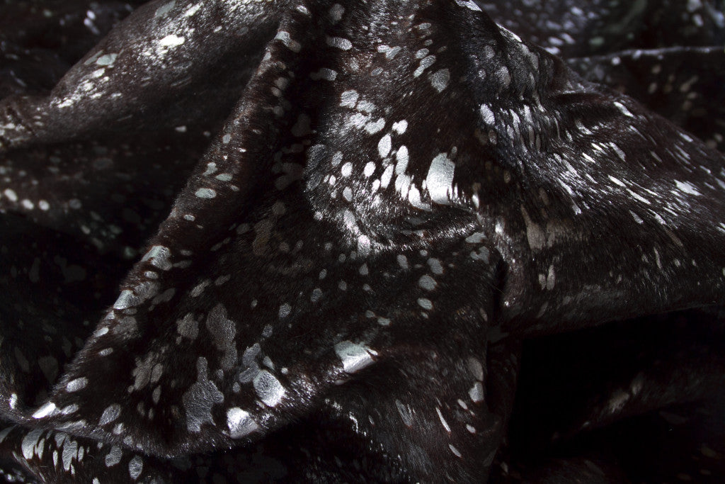 5 x 7 Brown & Silver Cowhide Hand Knotted Rug