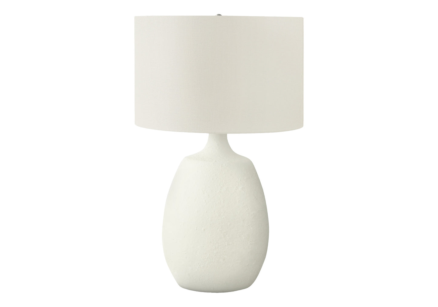 Cream Gourd Table Lamp w/ Shade