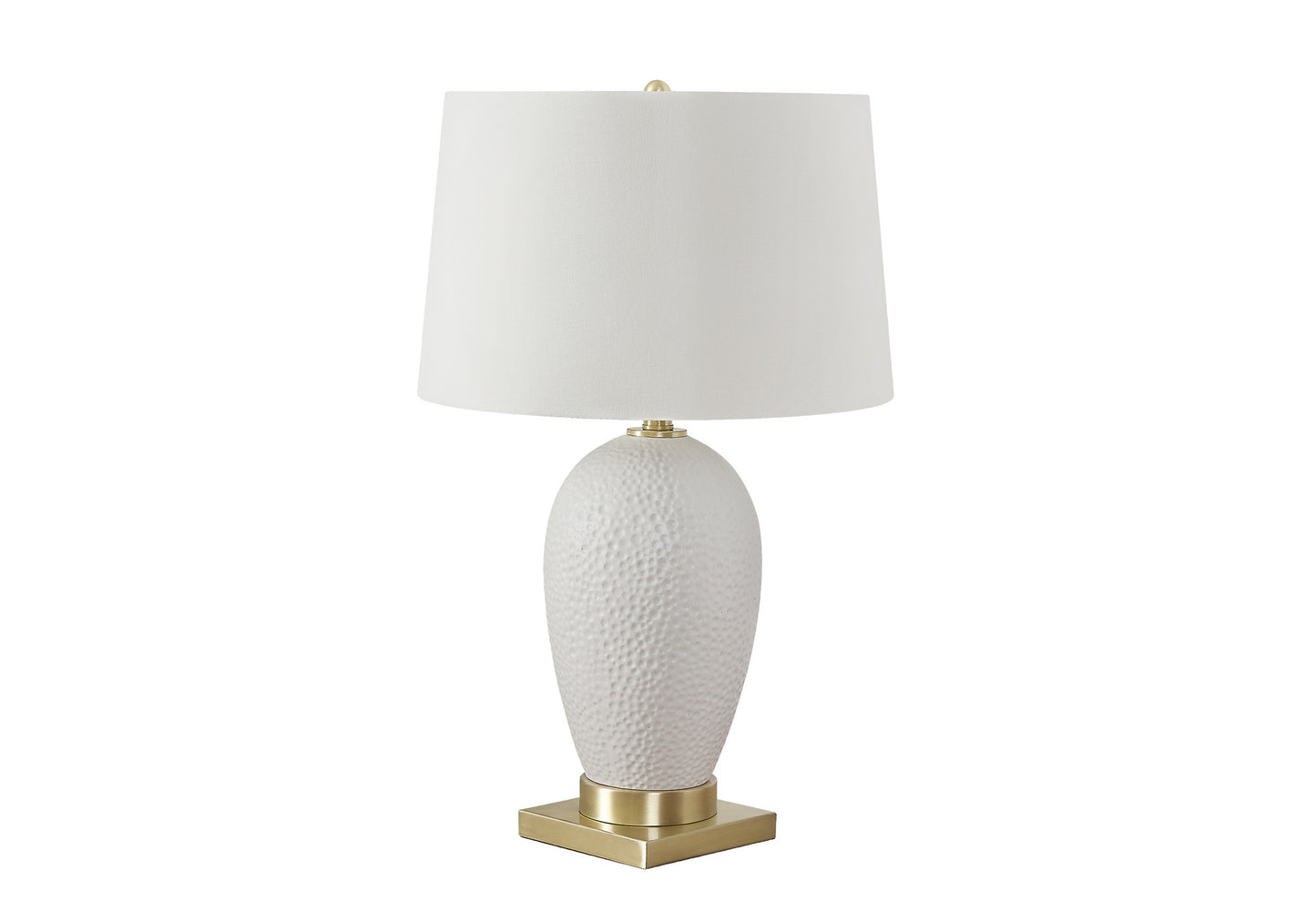 Gold & White Urn Table Lamp w/ Shade