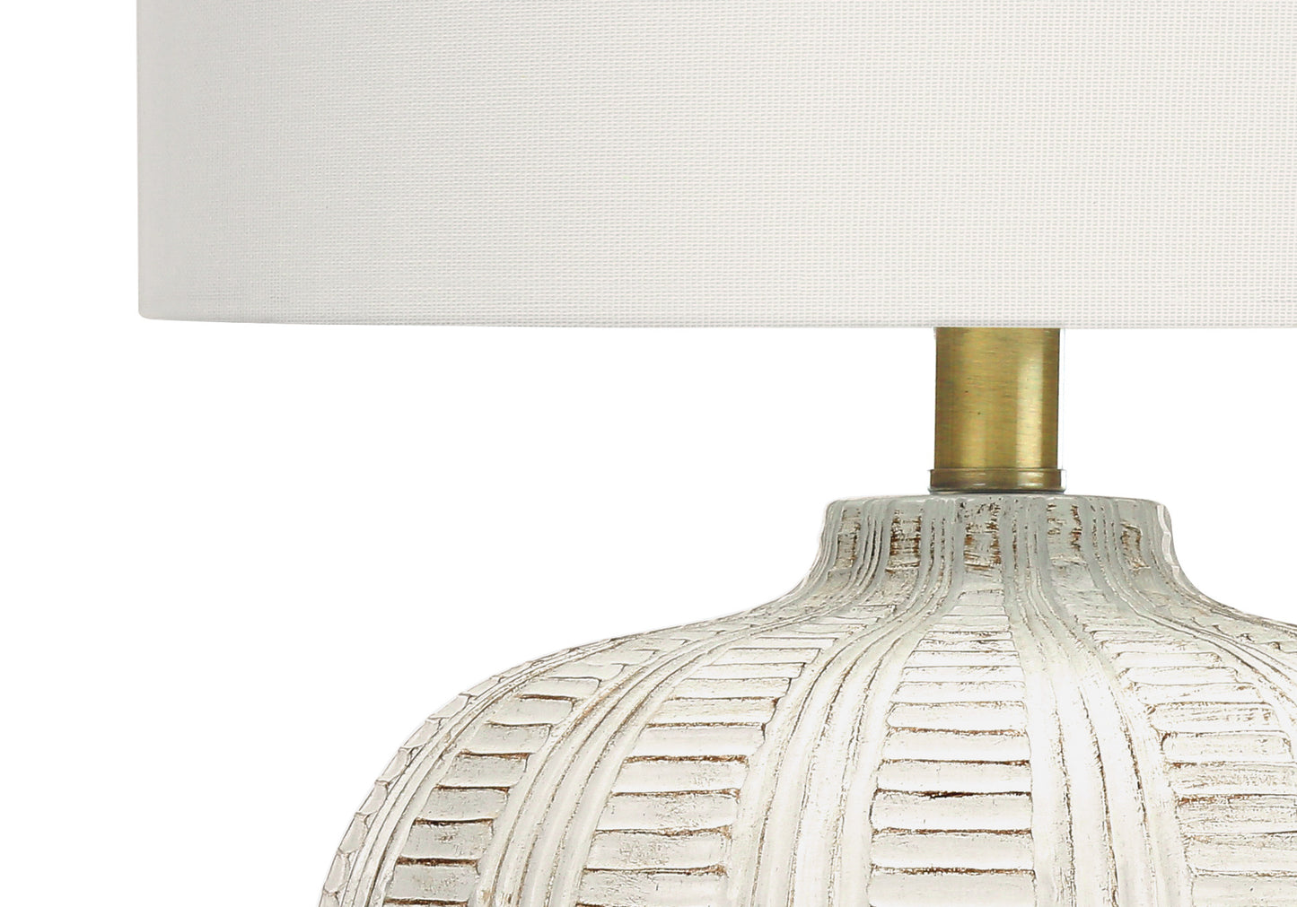 Gold & White Urn Table Lamp w/ Shade