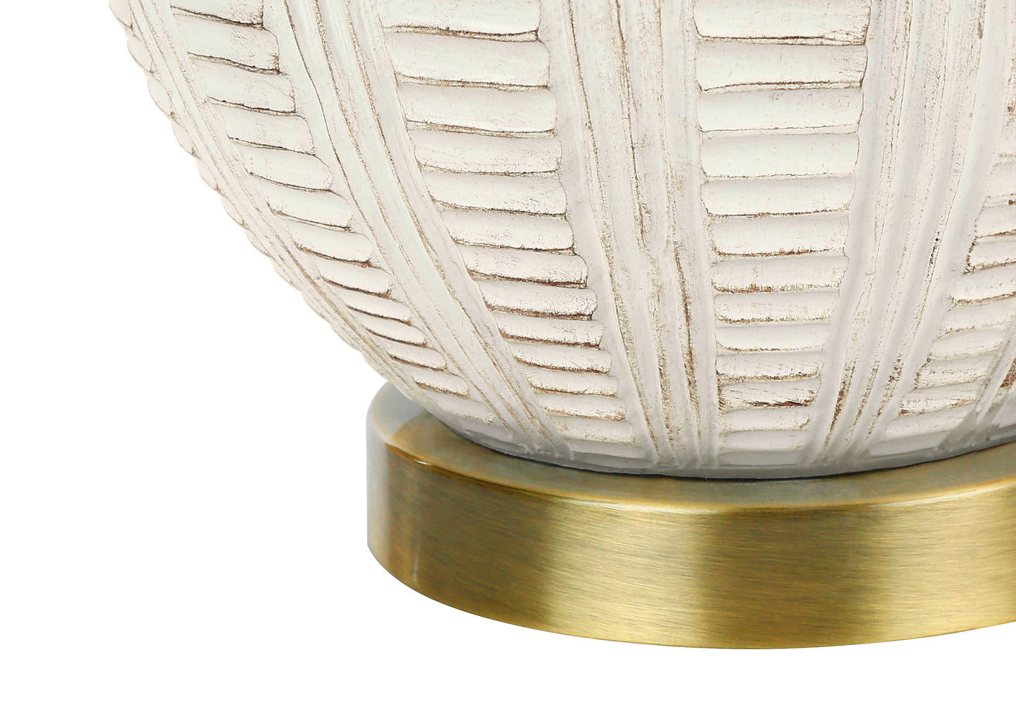 Gold & White Urn Table Lamp w/ Shade