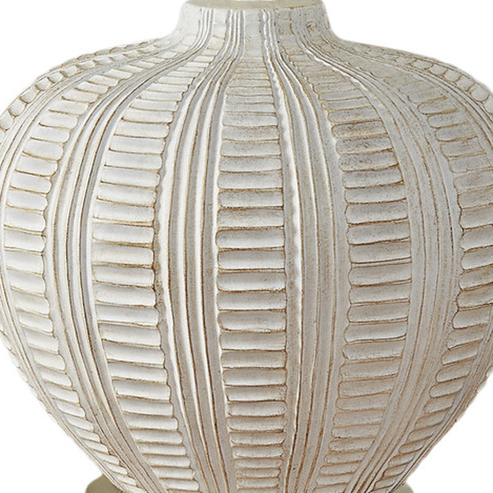 Gold & White Urn Table Lamp w/ Shade