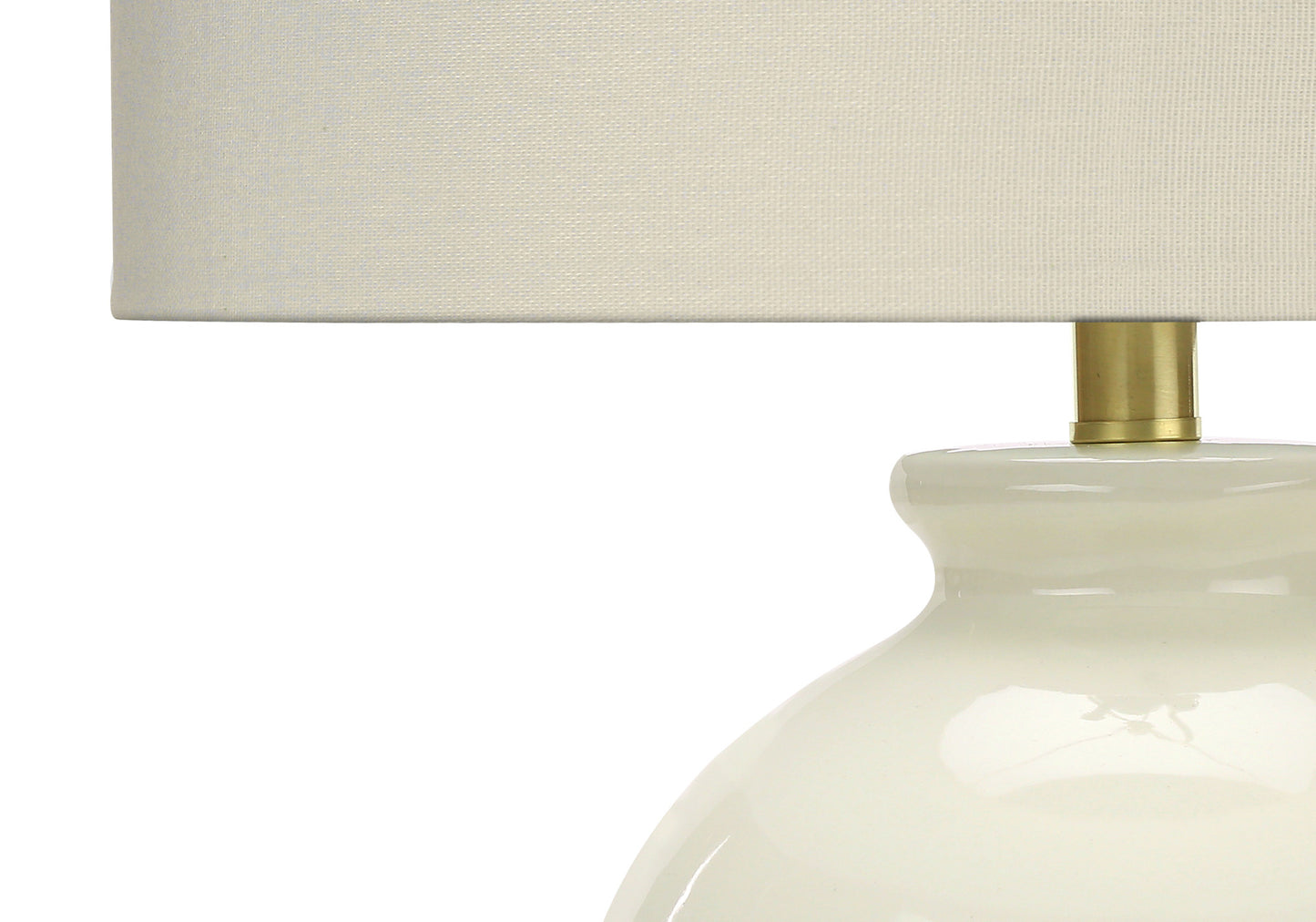 Gold & Ivory Urn Table Lamp w/ Shade