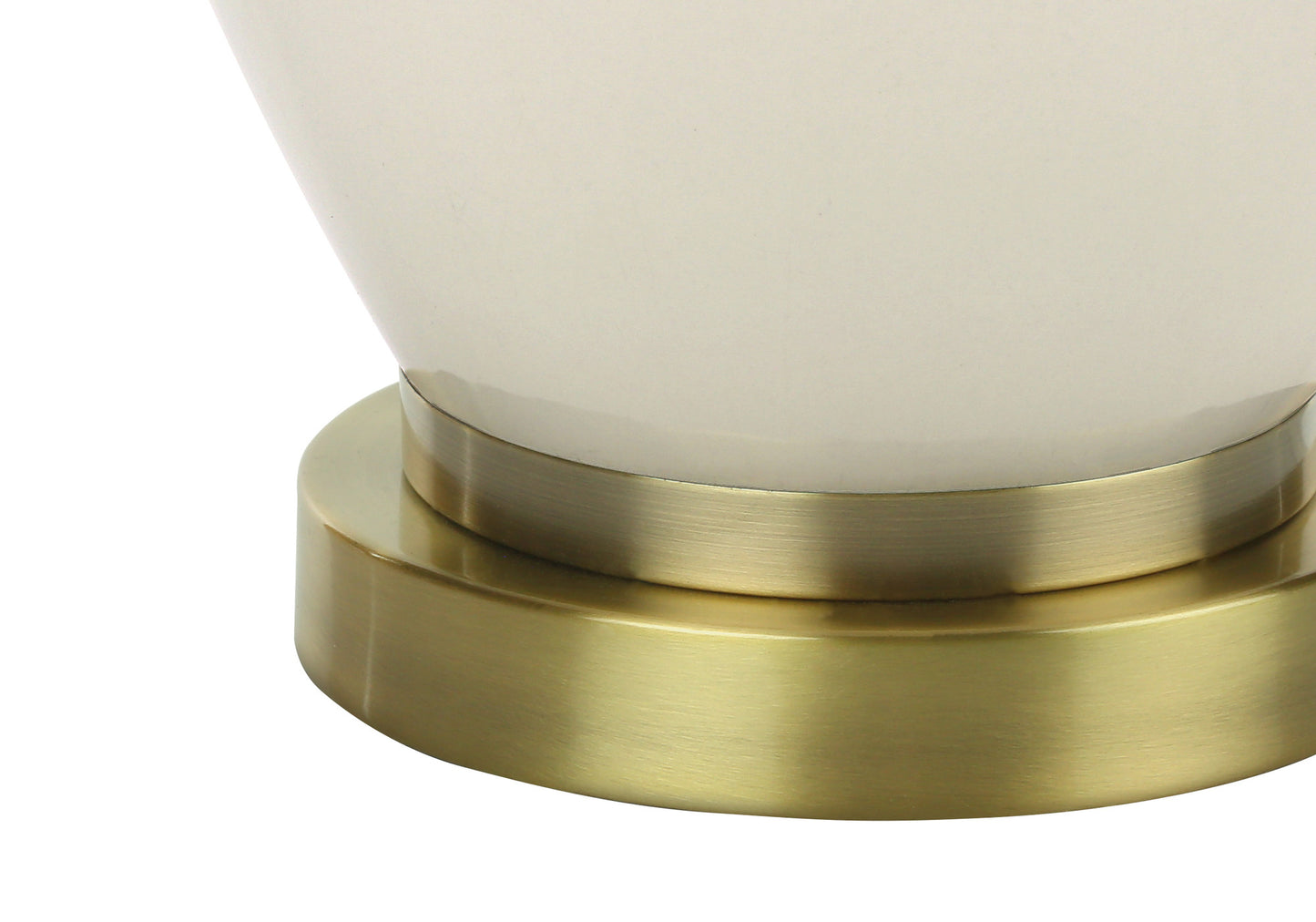 Gold & Ivory Urn Table Lamp w/ Shade