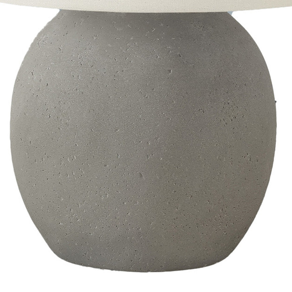 Gray Concrete Table Lamp w/ Shade