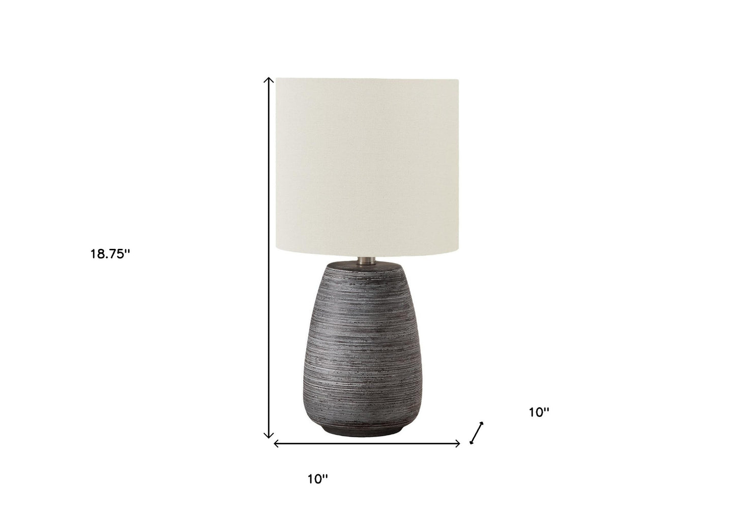 Gray Table Lamp w/ Shade