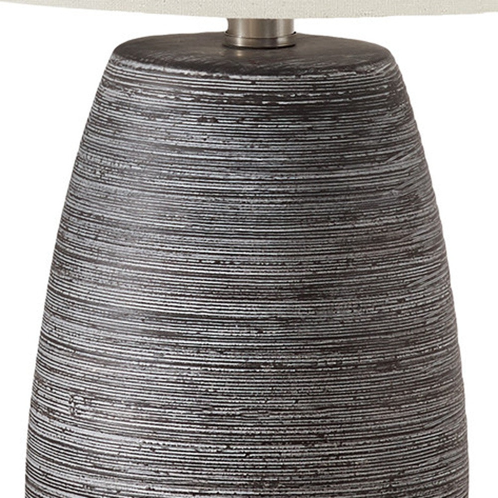 Gray Table Lamp w/ Shade