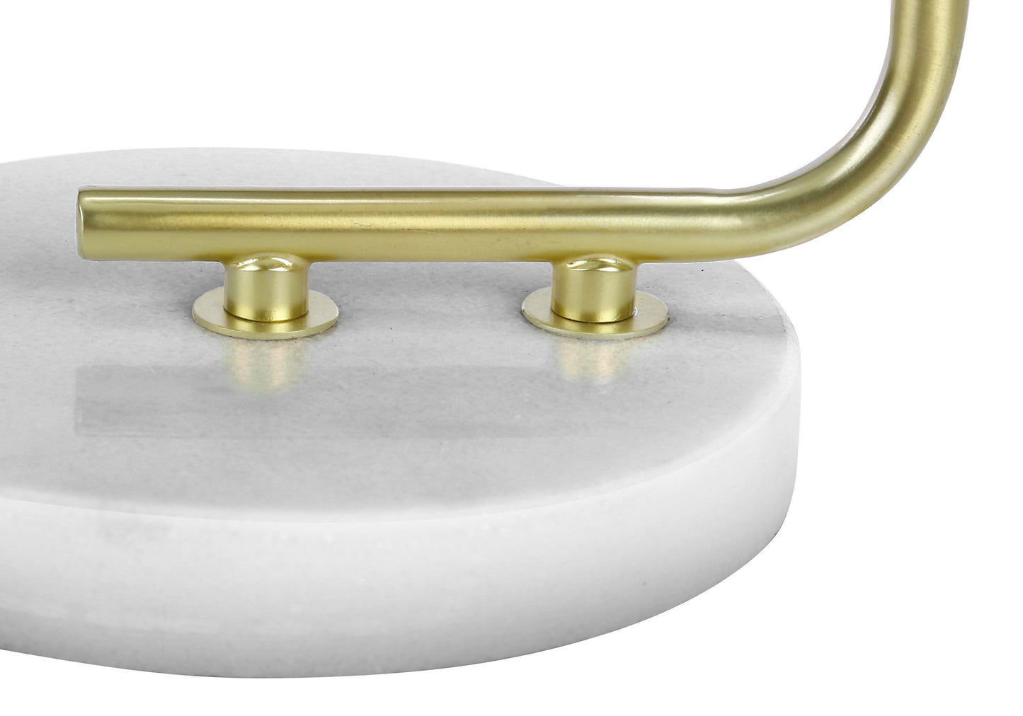 Gold & White Marble Table Lamp w/ Shade