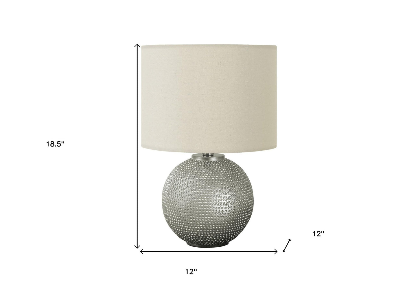 Gray Table Lamp w/ Shade