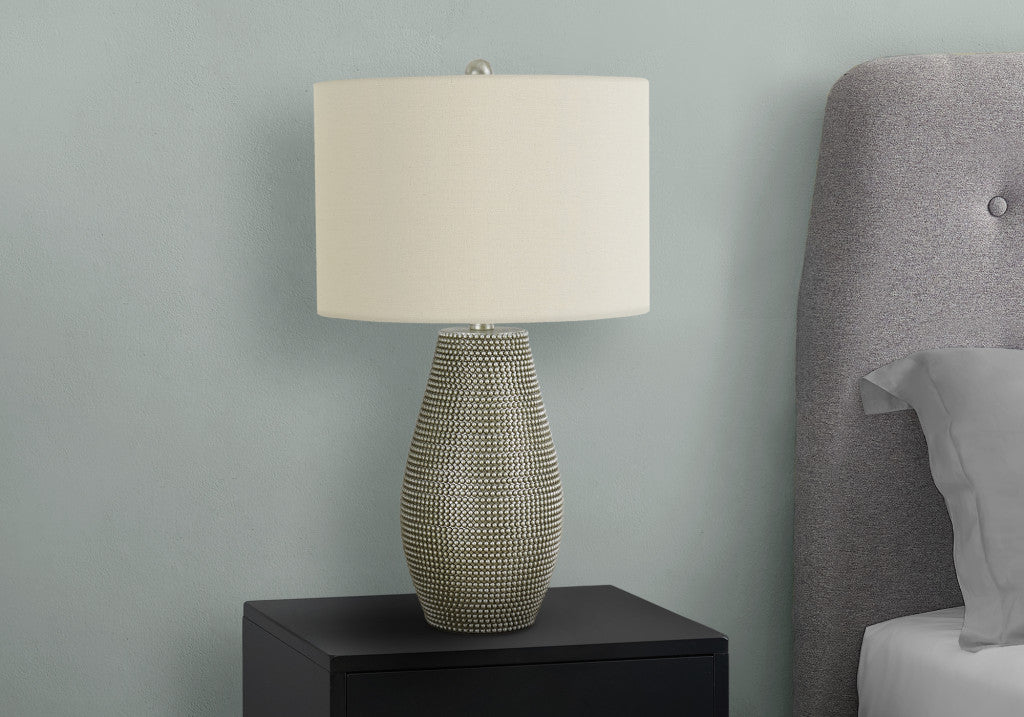 Gray Table Lamp w/ Shade