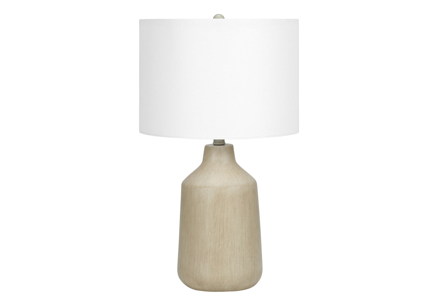 Beige Concrete Urn Table Lamp w/ Shade