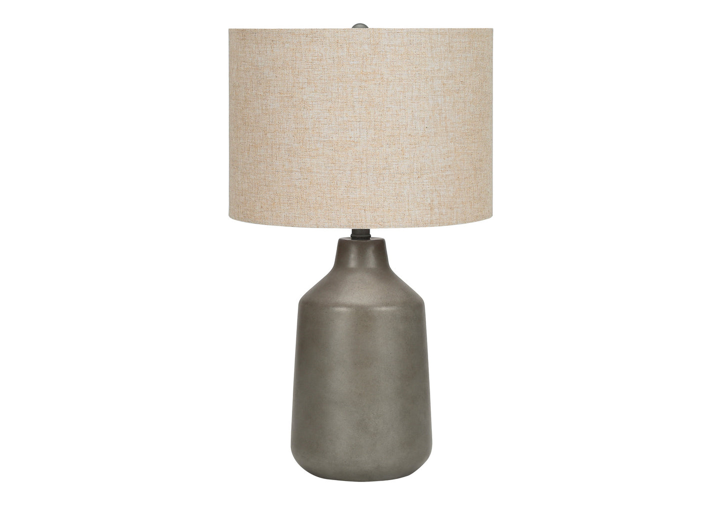 Gray Concrete Urn Table Lamp w/ Shade