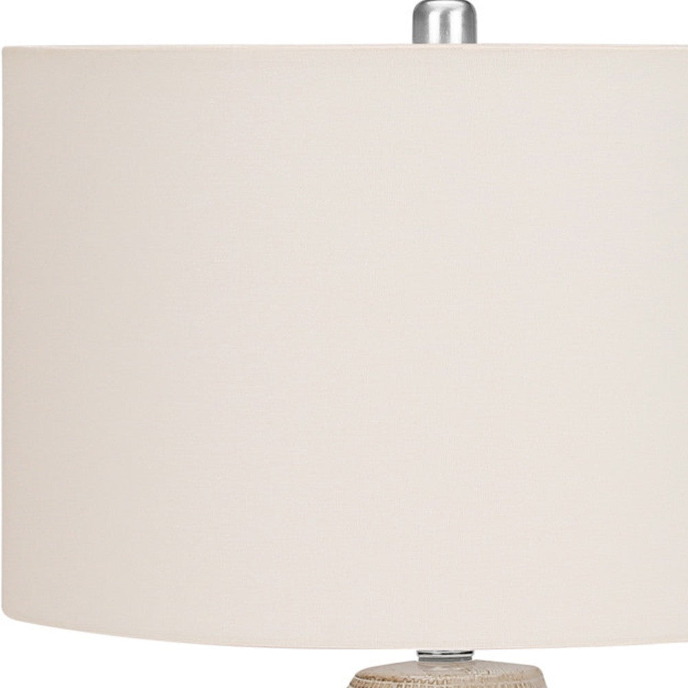 Cream Urn Table Lamp w/ Shade