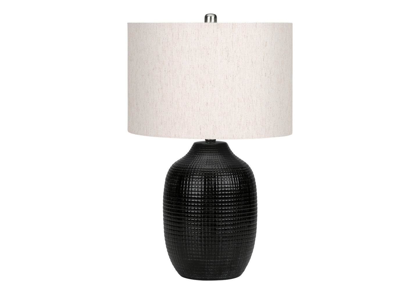 Black Urn Table Lamp w/ Shade