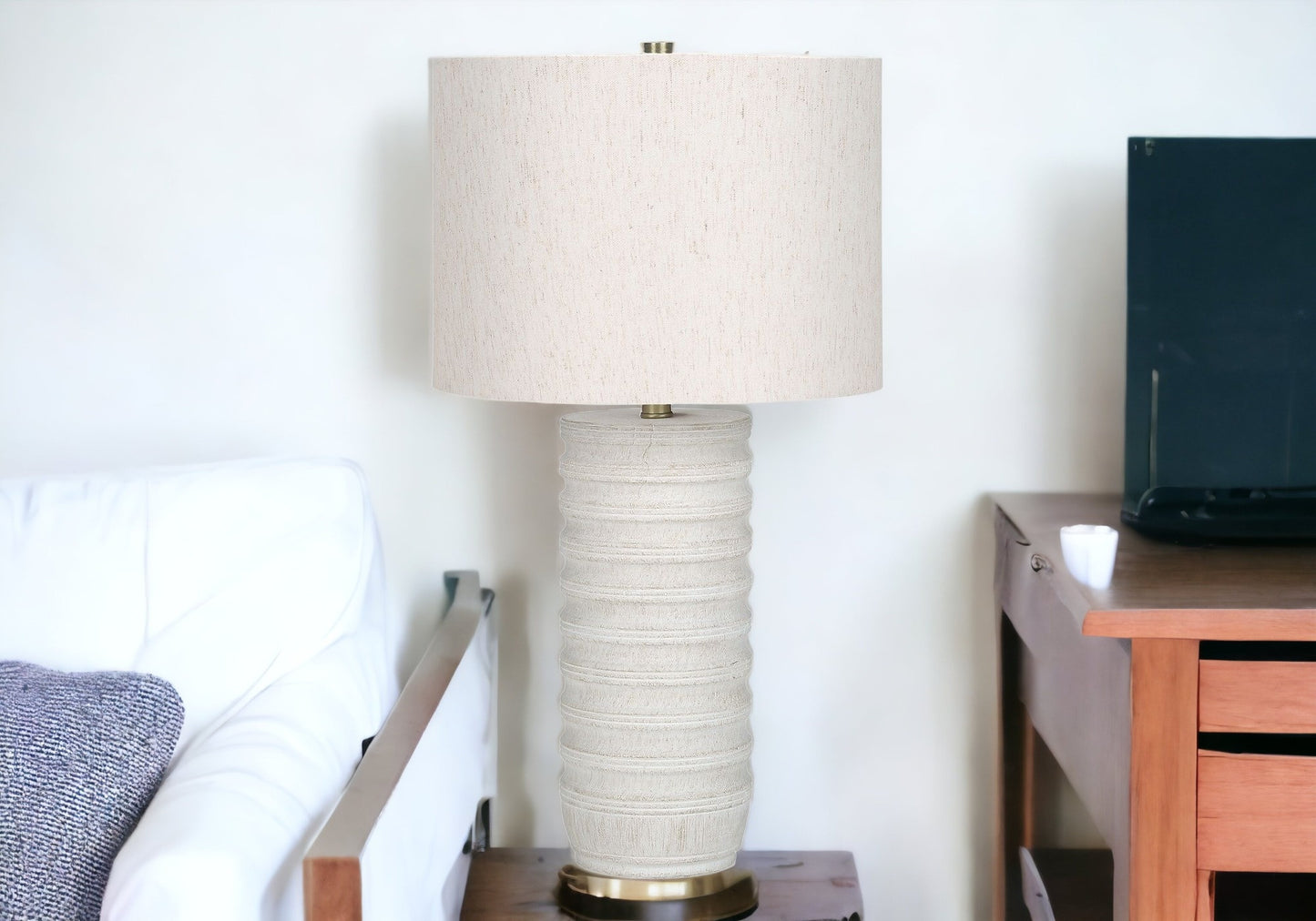 Cream Table Lamp w/ Shade